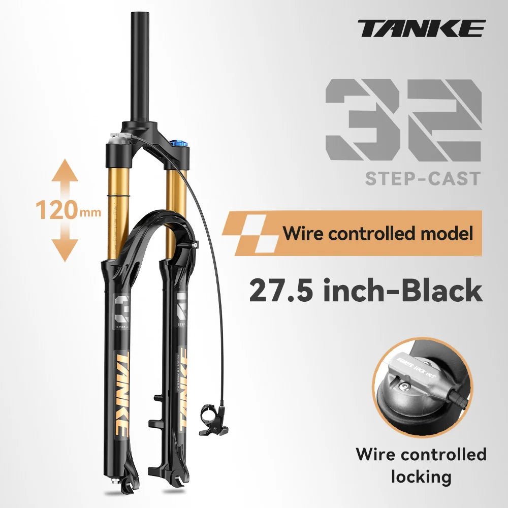 TANKE Adjustable 26/27.5/29 Inch Front Suspension Pneumatic Fork - The Wright Bikes
